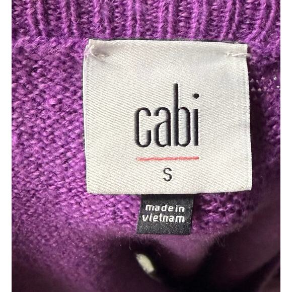 Cabi Womens Luxury V Neck Pullover Slouch Sweater Size Small Purple Style 4098 - Picture 5 of 7